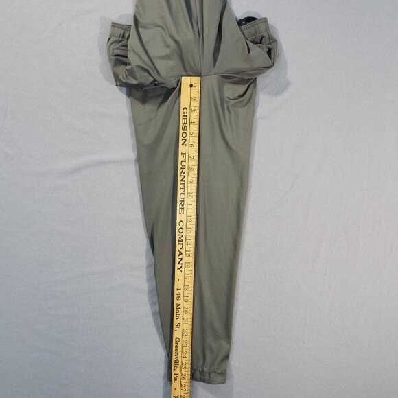 Athleta Jogger Pants Womens Medium Petite Sage Green Track White Stripe Athletic - Picture 9 of 11